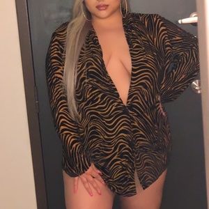 Burnout Oversized Blazer Dress